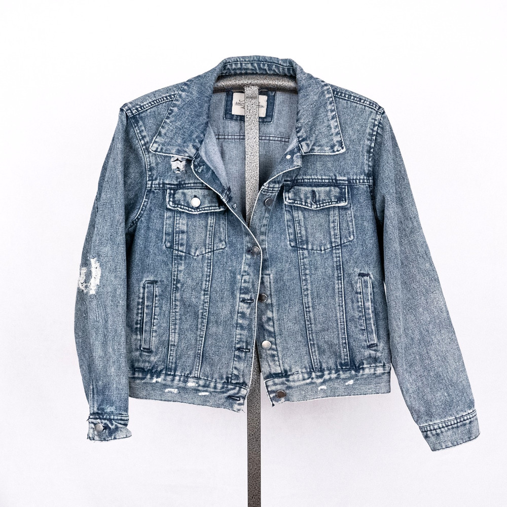 Ashley Vintage Charm Women's Denim Trucker Jacket Size 1X Classic Casual Western - Picture 1 of 7